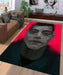 Painting of rami malek mr, robot Living room carpet rugs