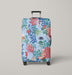 oceans with the flora and fauna Luggage Cover | suitcase