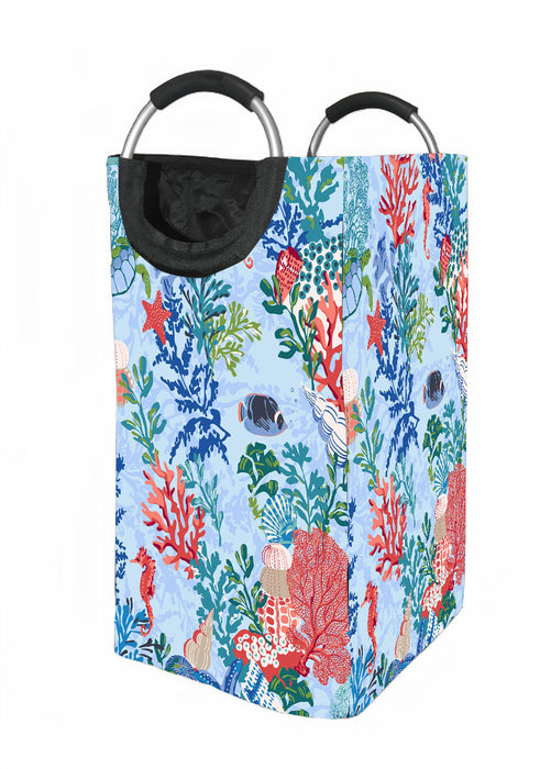 oceans with the flora and fauna Laundry Hamper | Laundry Basket