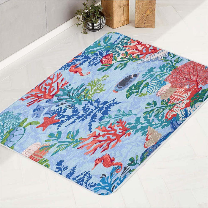 oceans with the flora and fauna bath rugs