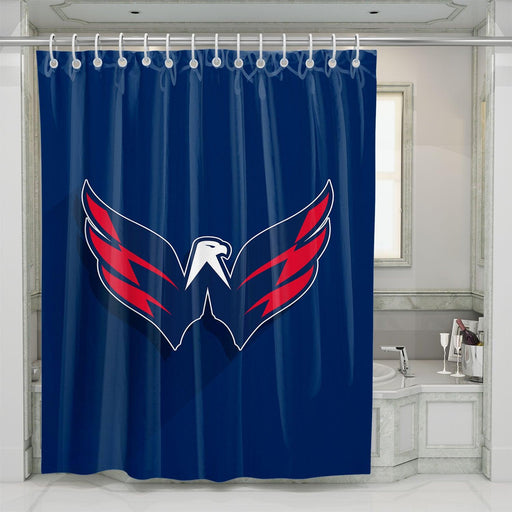 nhl team vector logo blue red shower curtains