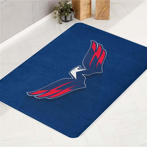 nhl team vector logo blue red bath rugs