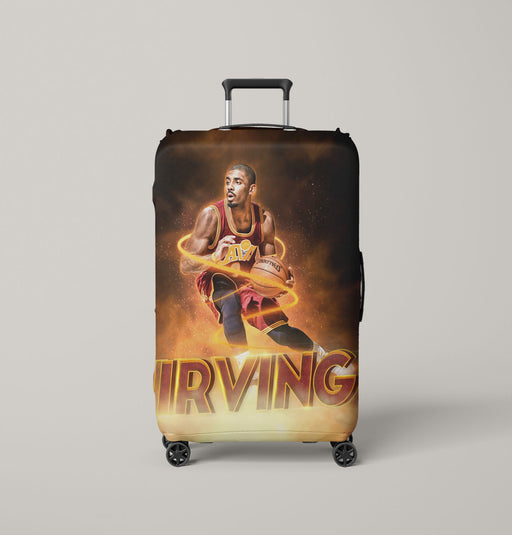 on fire kyrie irving cavs player Luggage Covers | Suitcase