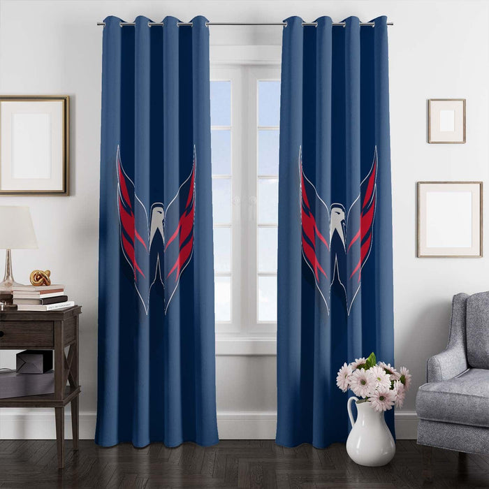 nhl team vector logo blue red window Curtain