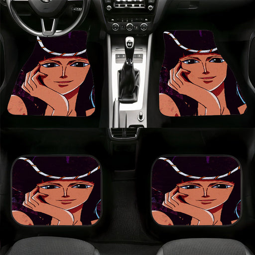 one piece nico robin face Car floor mats Universal fit