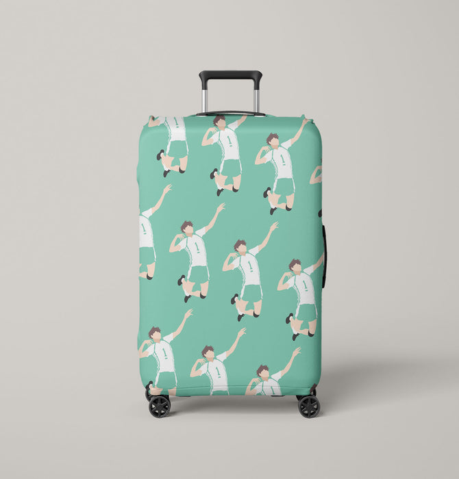 oikawa sensei from haikyuu Luggage Cover | suitcase