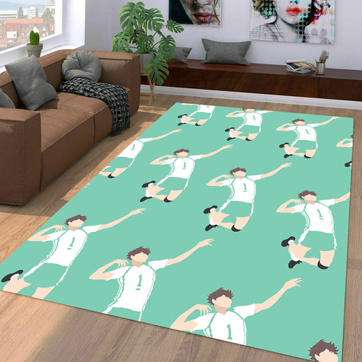 oikawa sensei from haikyuu Living room carpet rugs