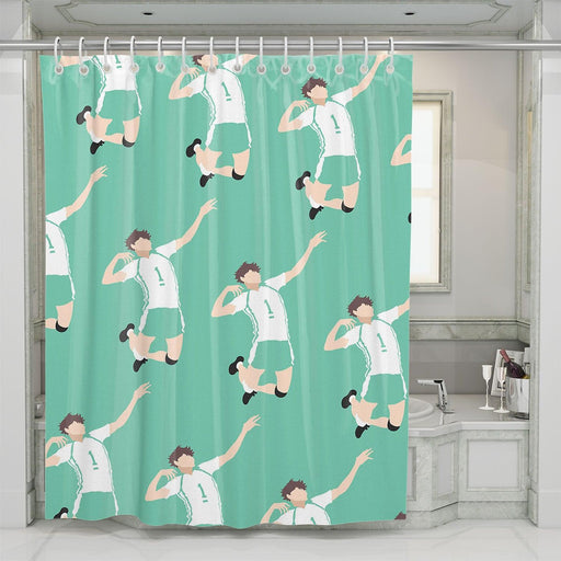 oikawa sensei from haikyuu shower curtains