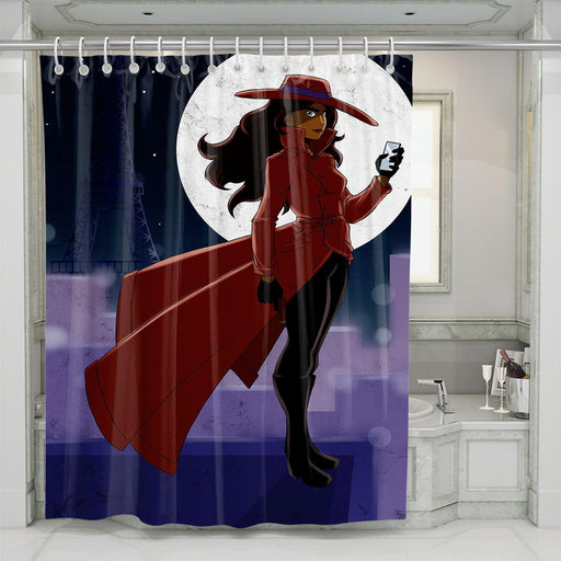 night carmen sandiego shower curtains