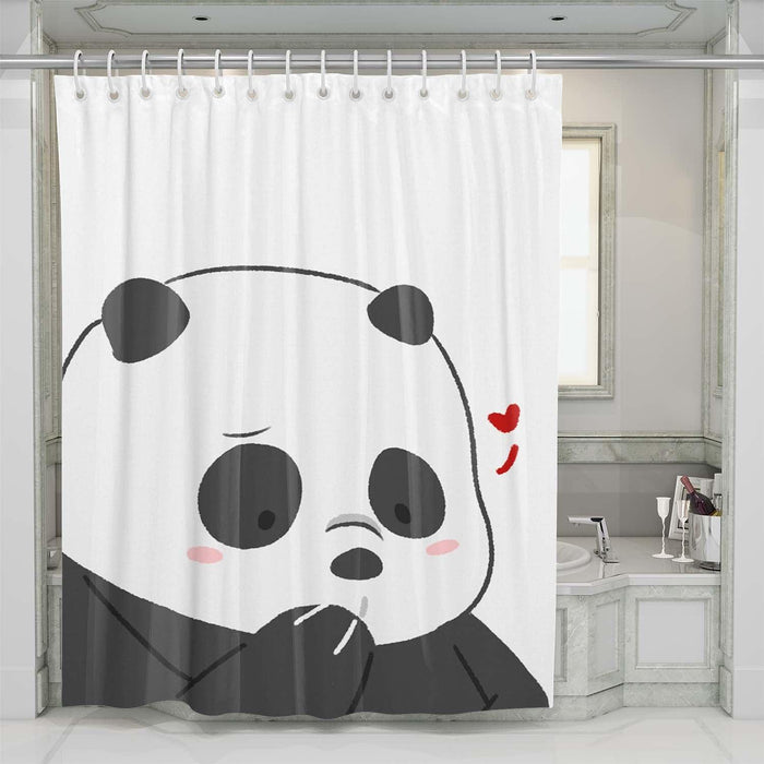 panda shy we bare bears shower curtains