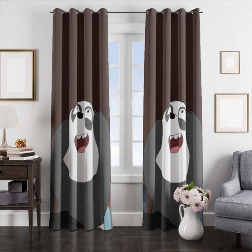 panda we bare bears window curtains