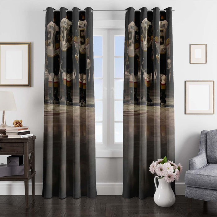 night with vegas golden knights window Curtain