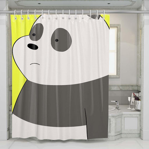 panda with cute expression shower curtains