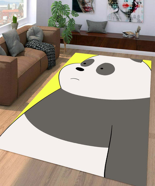 panda with cute expression Living room carpet rugs