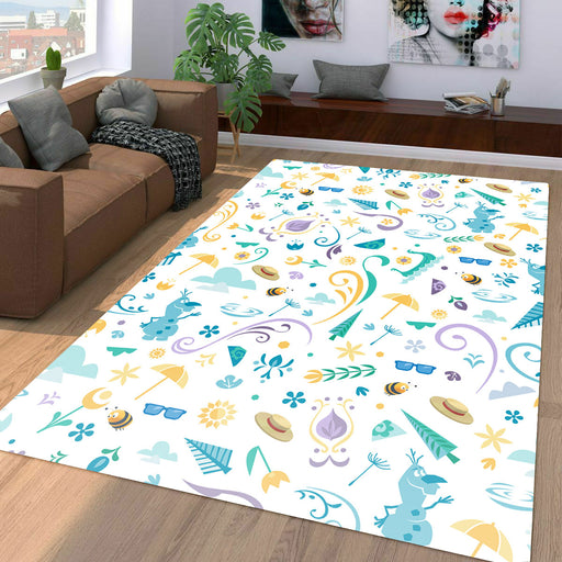 olaf holiday in winter season Living room carpet rugs