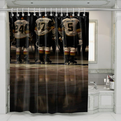 night with vegas golden knights shower curtains