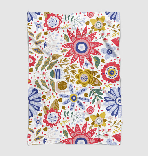 old color flora pattern Ultra soft fleece blanket