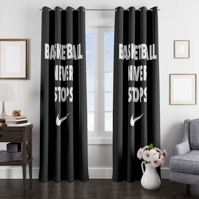 nike basketball never stops window Curtain