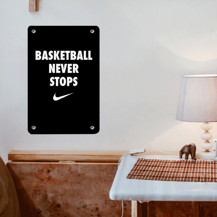 nike basketball never stops Poster Metal print wall art