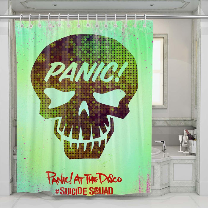 panic at the disco suicide squad shower curtains