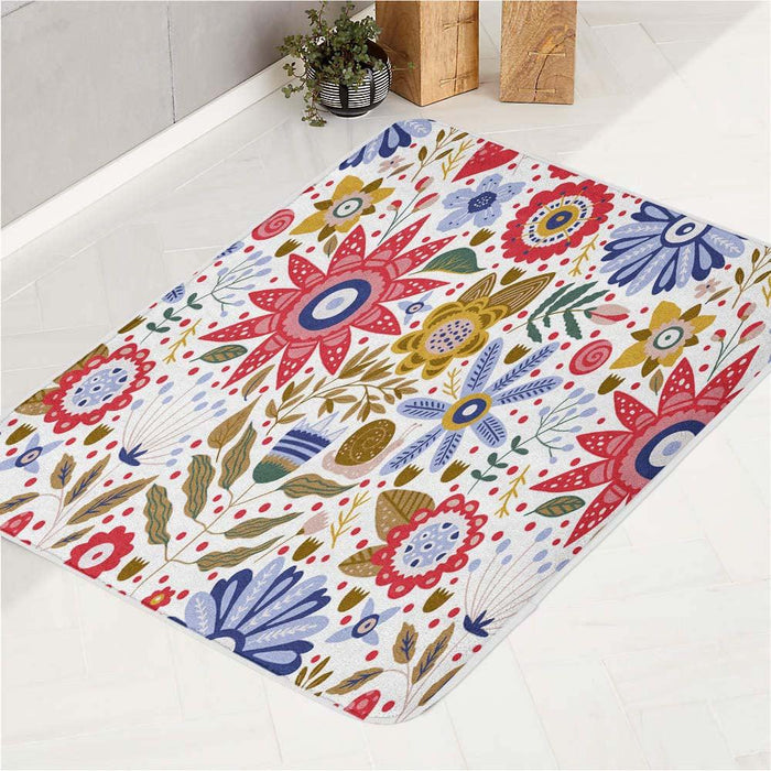 old color flora pattern bath rugs