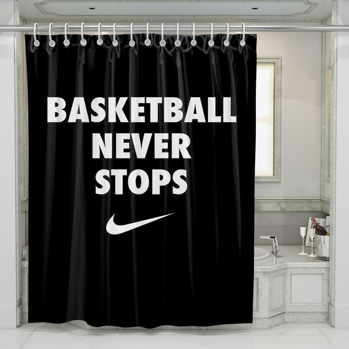 nike basketball never stops shower curtains