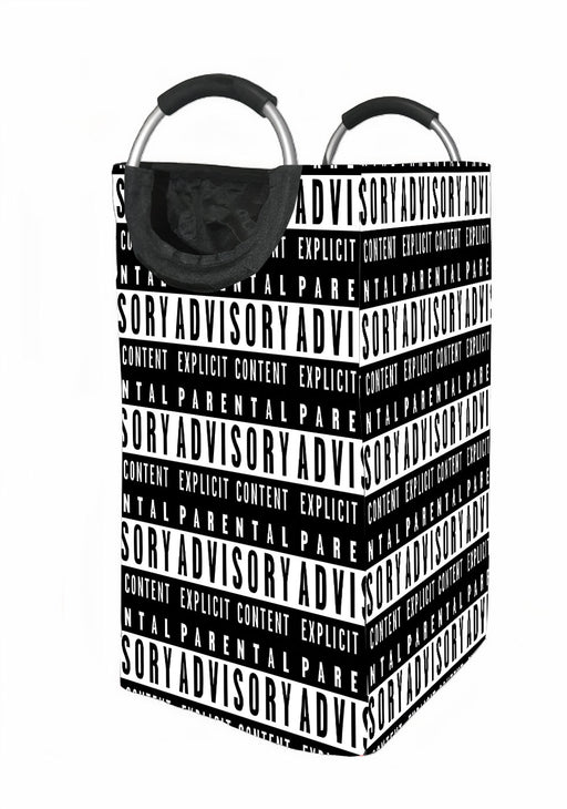 parental advisory pattern logo Laundry Hamper | Laundry Basket