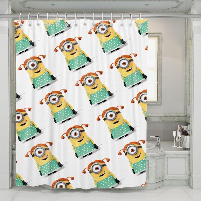 one eye minions with cute fashion shower curtains