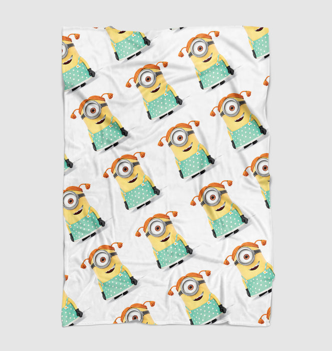 one eye minions with cute fashion Ultra soft fleece blanket