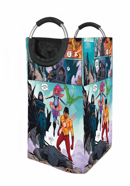 part of comic teen titans Laundry Hamper | Laundry Basket