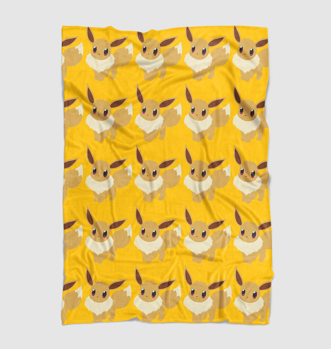 orange and brown eevee Ultra soft fleece blanket