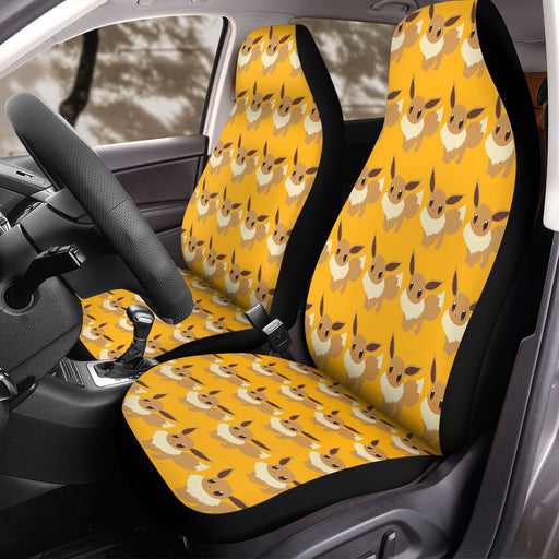 orange and brown eevee Car Seat Covers