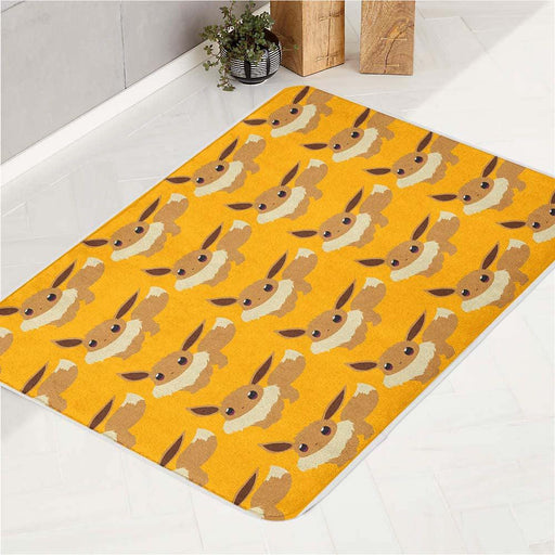 orange and brown eevee bath rugs