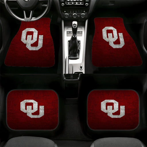 ou sooner textured red Car floor mats Universal fit