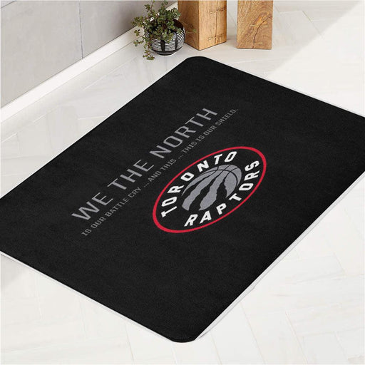 our shield we the north raptors bath rugs