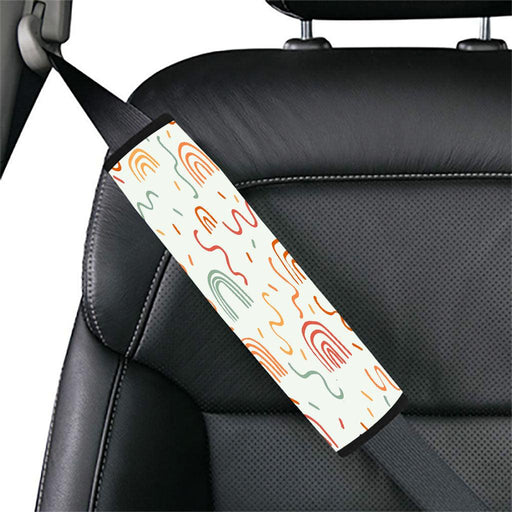 orange curves rainbow pattern Car seat belt cover