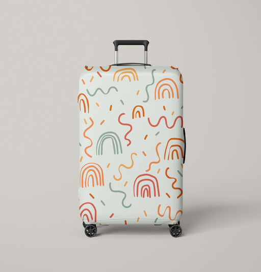 orange curves rainbow pattern Luggage Cover | suitcase