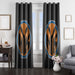 nyk minimalist colour tone logo window Curtain