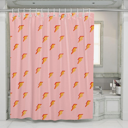 orange storm small icon shower curtains