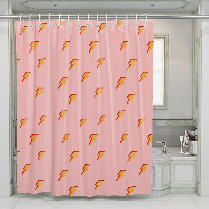 orange storm small icon shower curtains