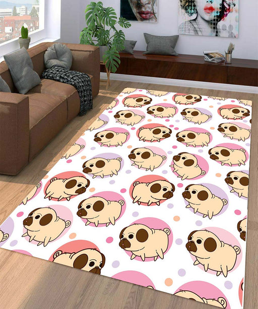 pastel dog pattern Living room carpet rugs