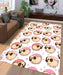 pastel dog pattern Living room carpet rugs