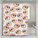 pastel dog pattern shower curtains