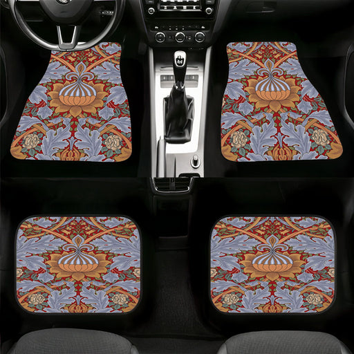 ornament floral vintage color Car floor mats Universal fit