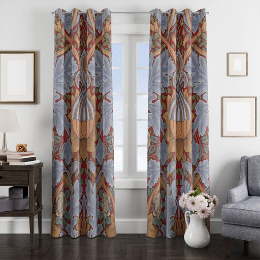 ornament floral vintage color window Curtain