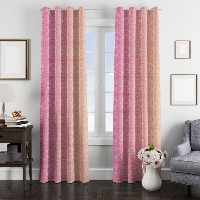 ornament pink cute pattern window Curtain