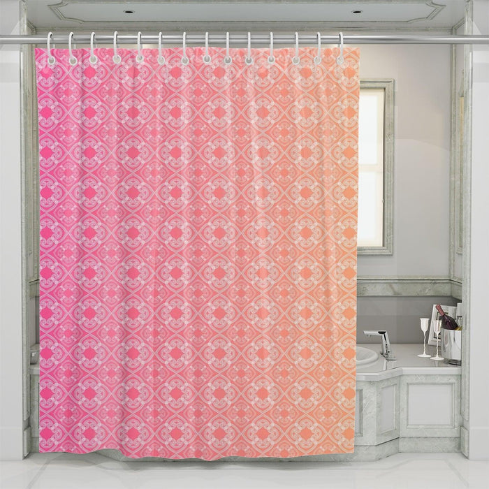 ornament pink cute pattern shower curtains