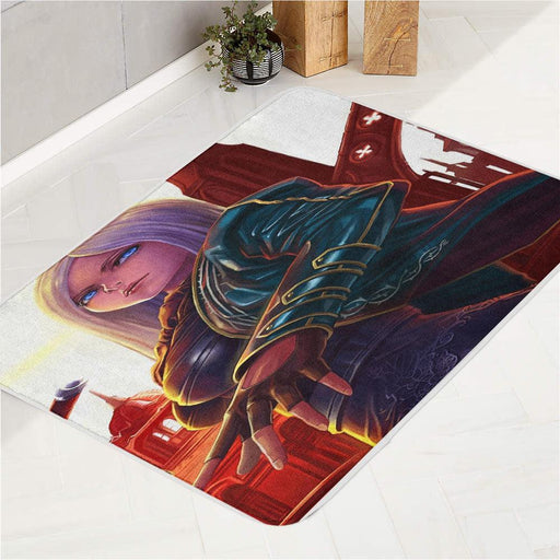 painting girl dmc five bath rugs