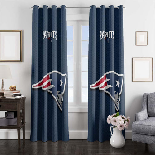 patriots american football window curtains
