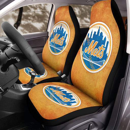 paper vintage new york mets logo Car Seat Covers